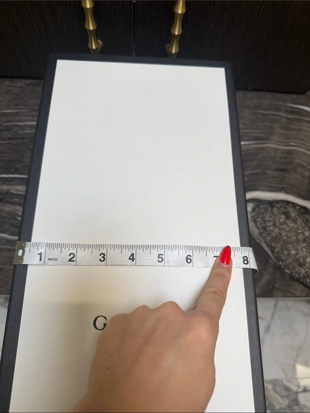 Gucci Black and White Shoe Luxury Box w Logo on the top